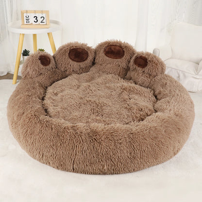 Iron Paw Fluffy Round Pet Bed