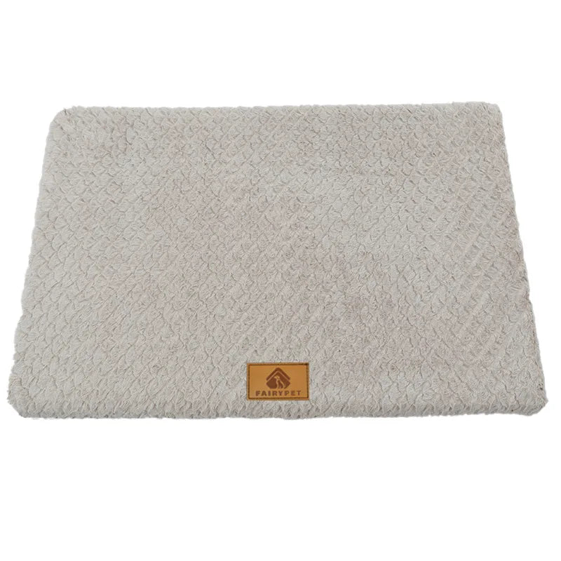Iron Paw 3D Foam Pet Bed with Removable Faux Fur Cover