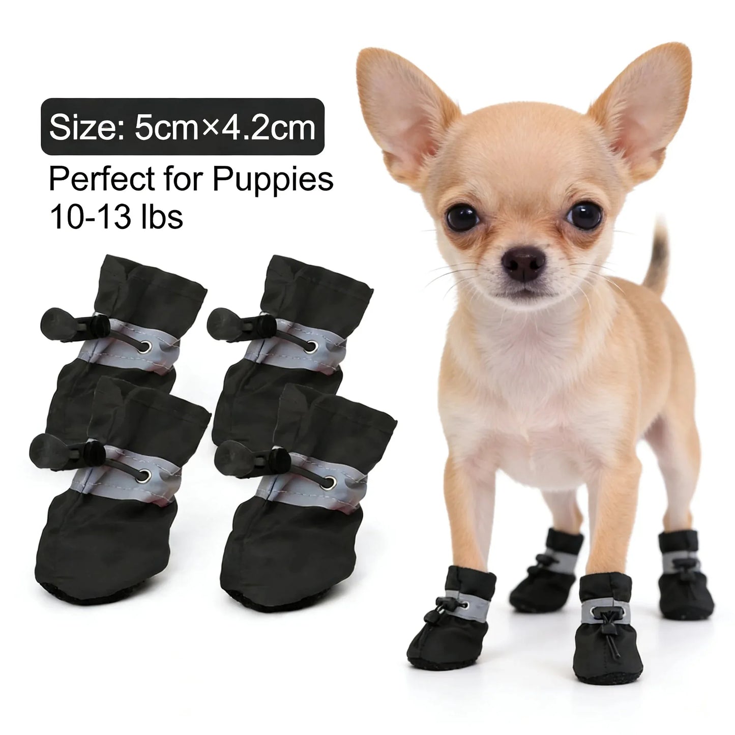 Waterproof Anti-Slip Puppy Shoes — Small Dog Boots