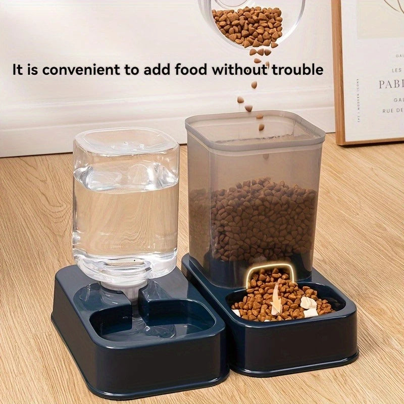 Automatic Gravity Pet Feeder & Water Bowl Set